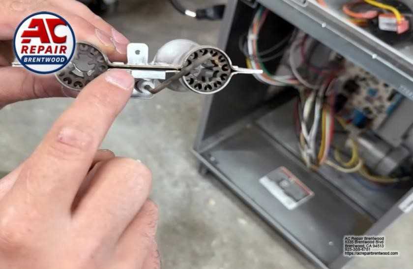 HVAC technician repairing heating system during emergency service call